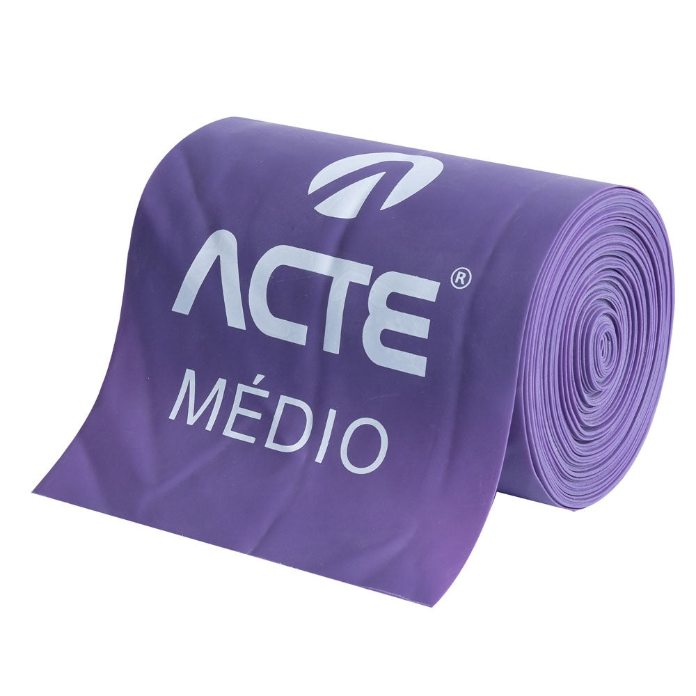 Faixa de Exercícios Resistência Média 12m Roxa T276 Acte Sports