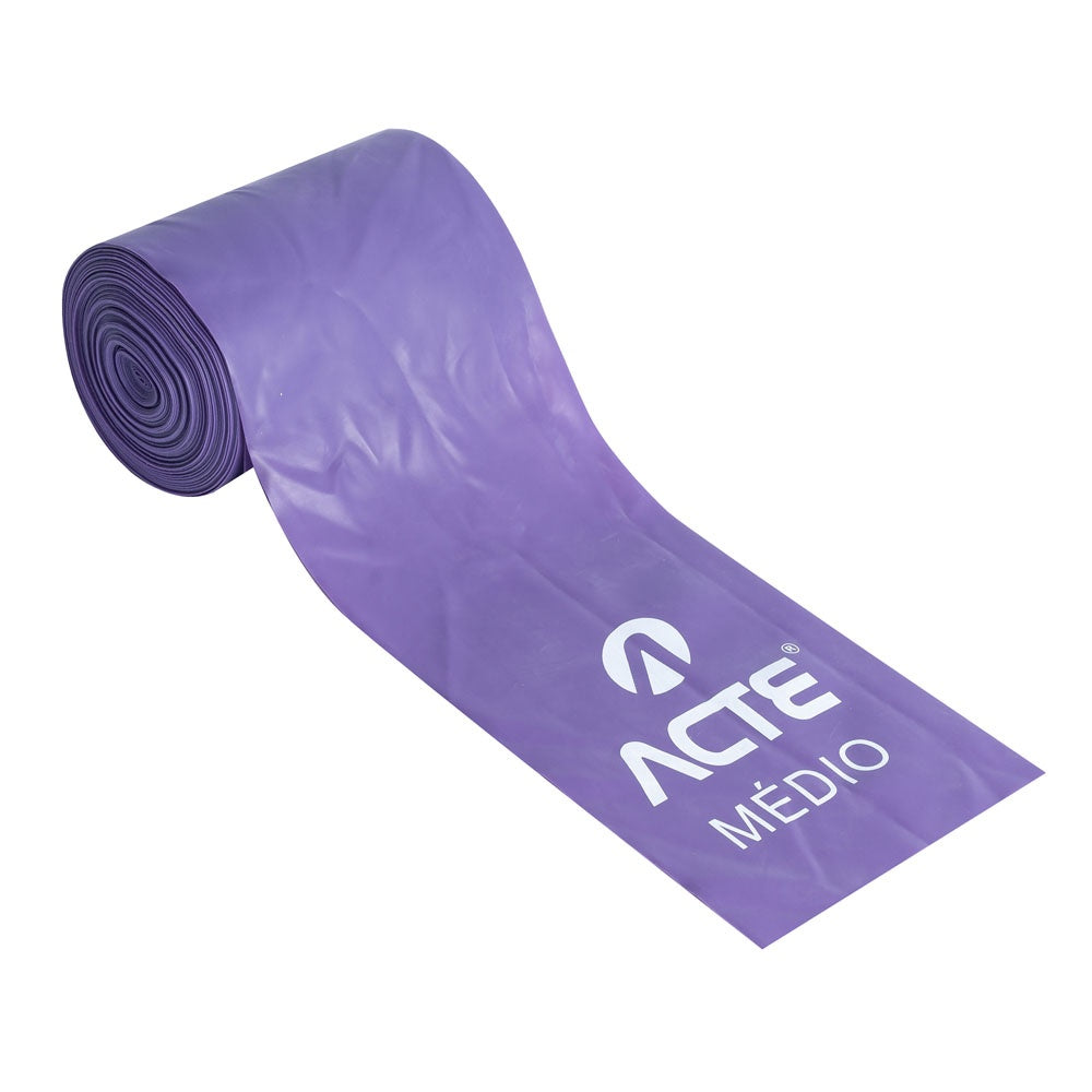 Faixa de Exercícios Resistência Média 12m Roxa T276 Acte Sports