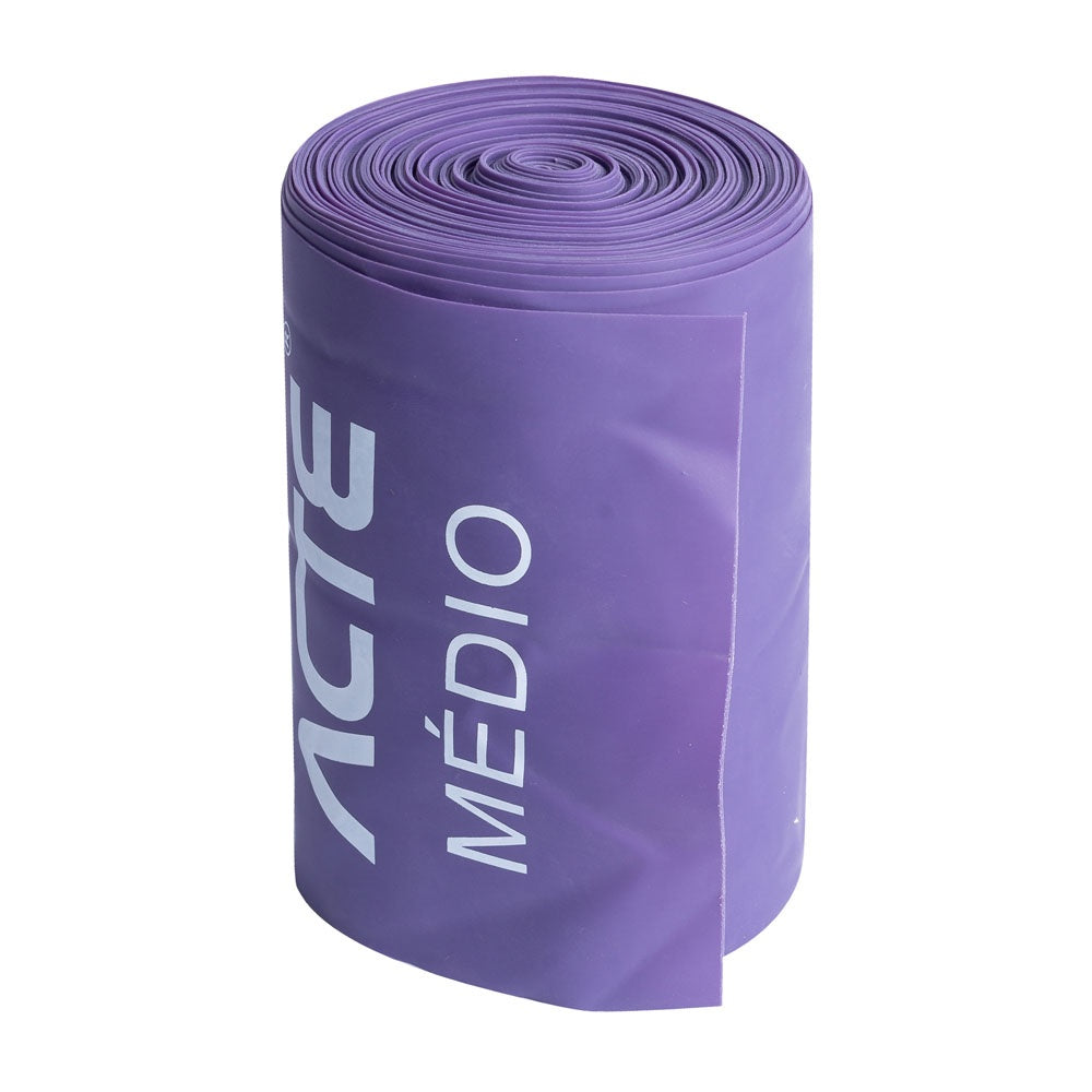 Faixa de Exercícios Resistência Média 12m Roxa T276 Acte Sports