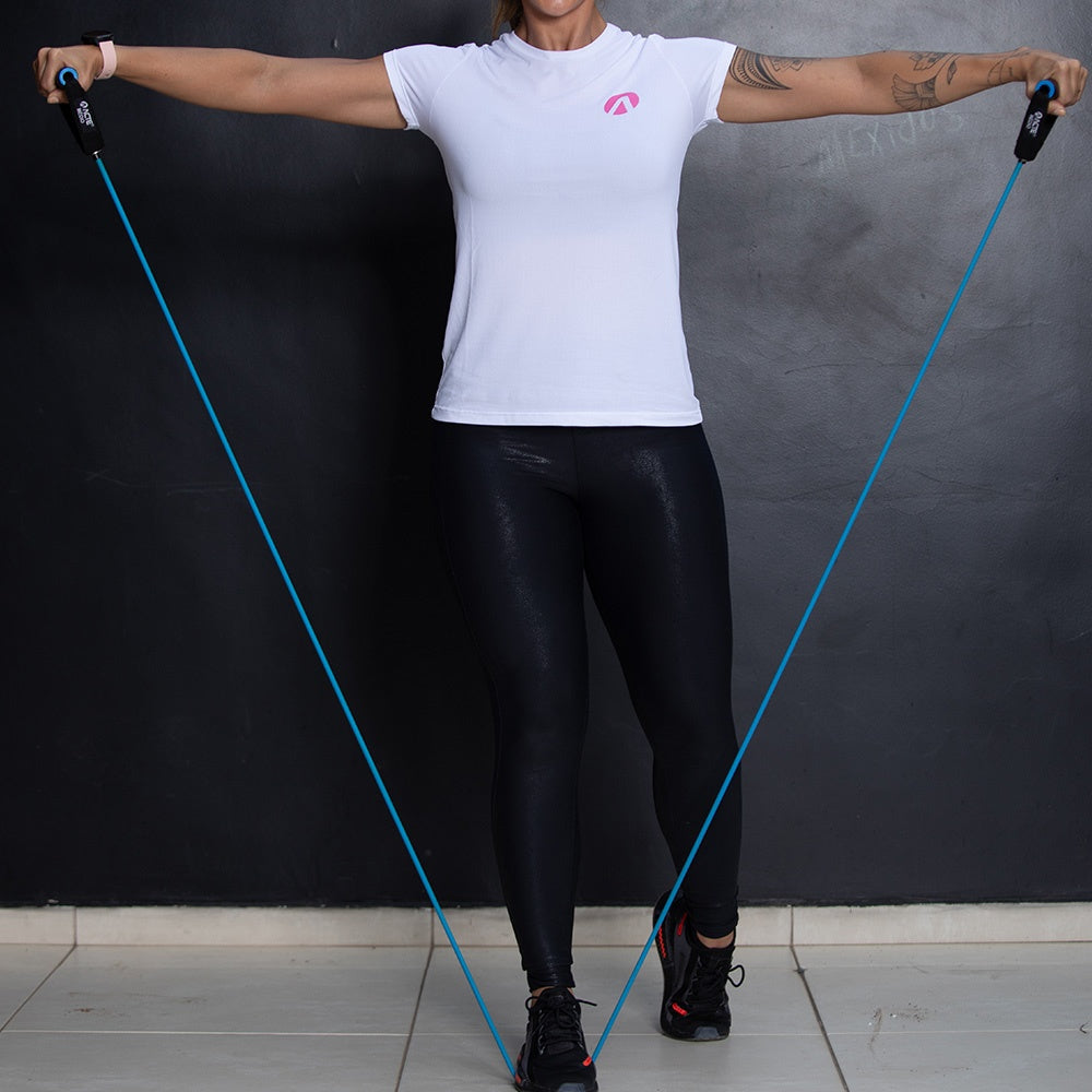 Extensor Elástico Médio Látex Nylon T287-M Azul Acte