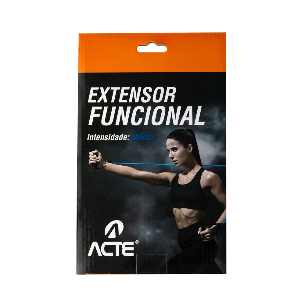 Extensor Elástico Médio Látex Nylon T287-M Azul Acte