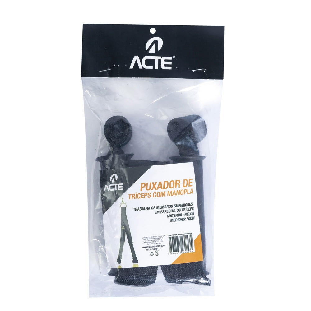 Puxador Tríceps 50cm Nylon PVC T289 Preto Acte