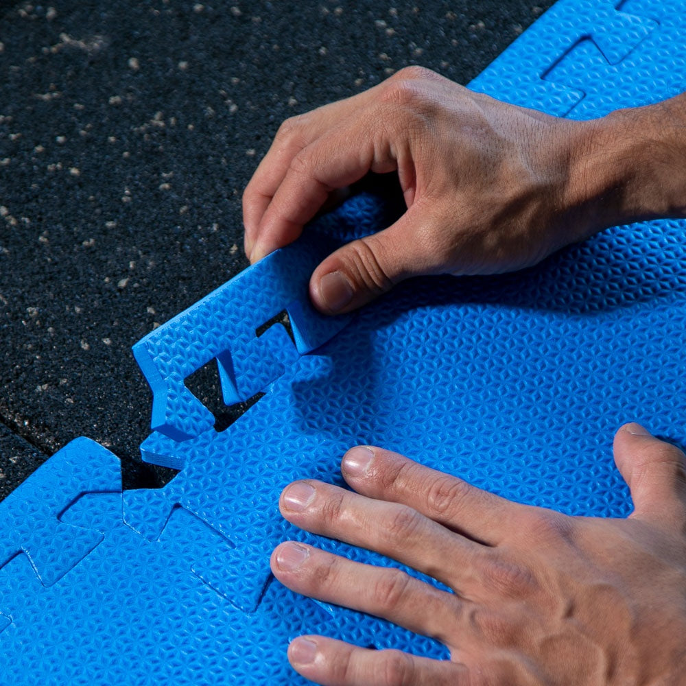 Kit Tatame 4 Peças 50x50x1cm EVA T292-AZ Azul Acte