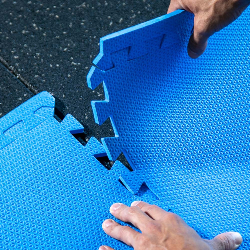 Kit Tatame 4 Peças 50x50x1cm EVA T292-AZ Azul Acte