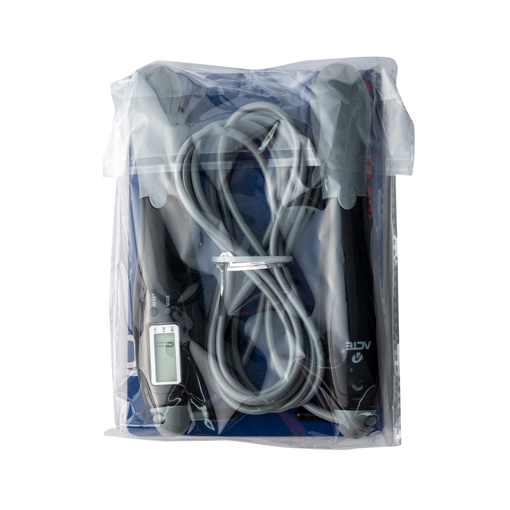 Corda Pular 2,80m Contador Digital PVC PP T293 Cinza Acte