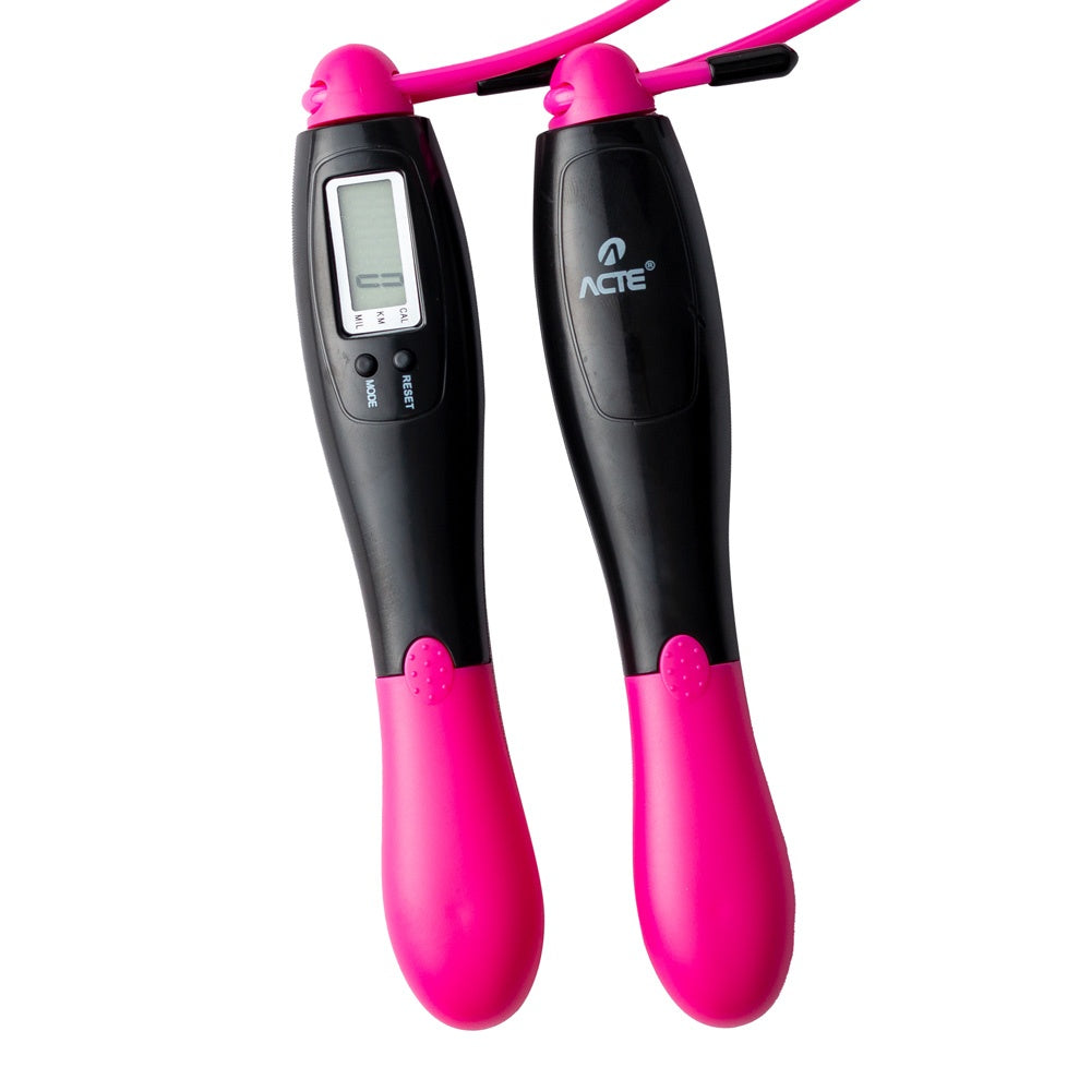 Corda Pular 2,80m Contador Digital PVC PP T294 Rosa Acte