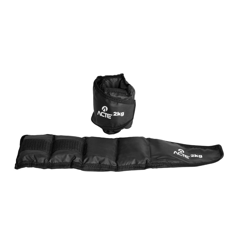 Par de Caneleiras 2KG T301, Academia, Treino, Musculação, Preto, Acte