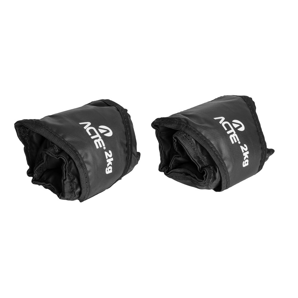 Par de Caneleiras 2KG T301, Academia, Treino, Musculação, Preto, Acte