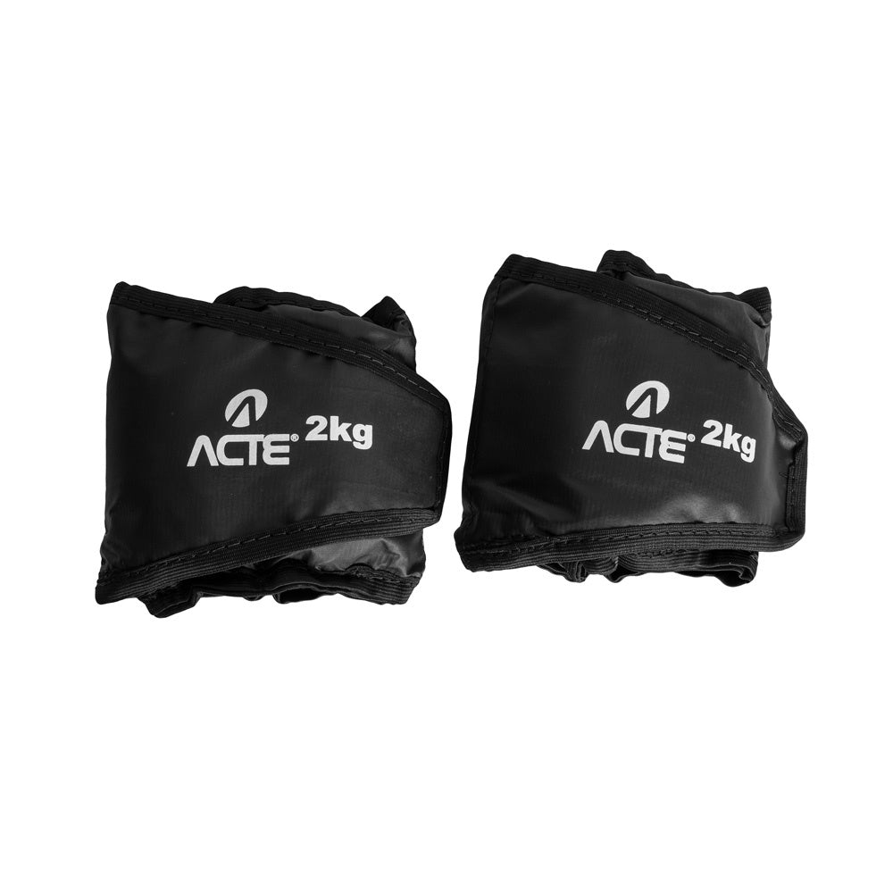 Par de Caneleiras 2KG T301, Academia, Treino, Musculação, Preto, Acte