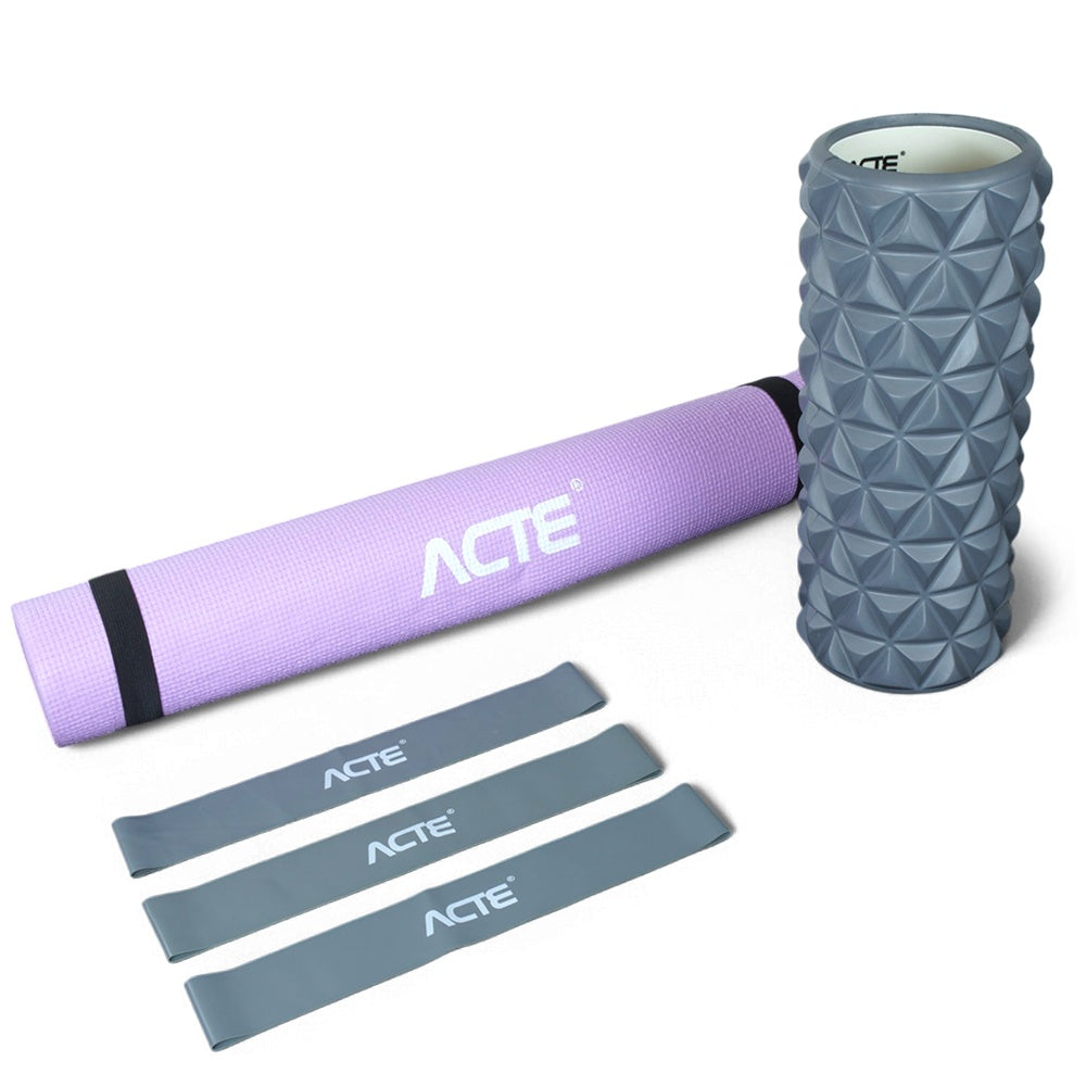 Kit Funcional I Acte Tapete, Mini Bands e Rolo Miofascial