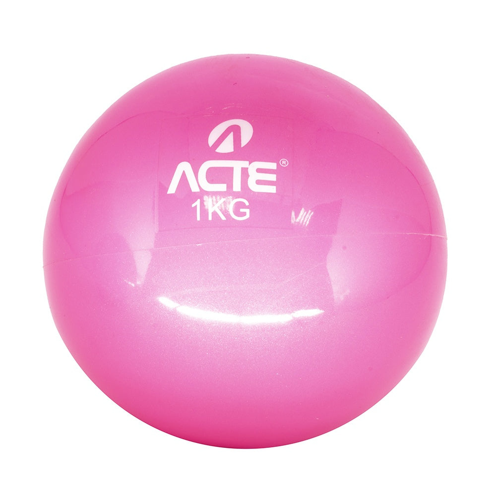 Par de Bolas Tonificadoras 1Kg Rosa T55 Acte Sports