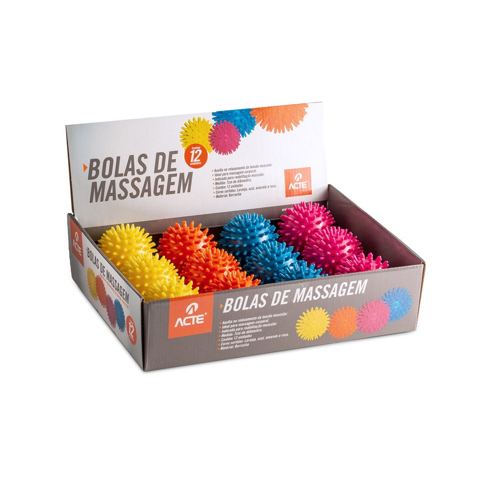 Kit Bola Fisioterapia 7 cm PVC Superfície Massageadora T62