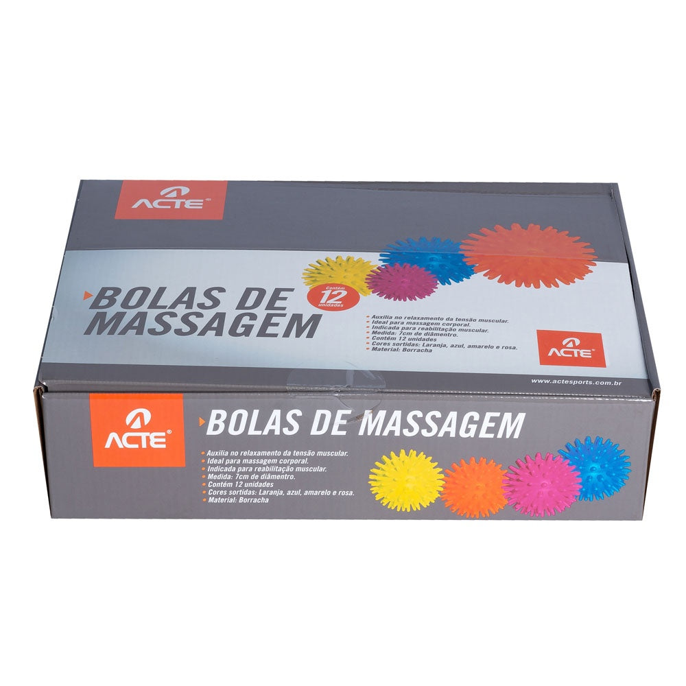 Kit Bola Fisioterapia 7 cm PVC Superfície Massageadora T62