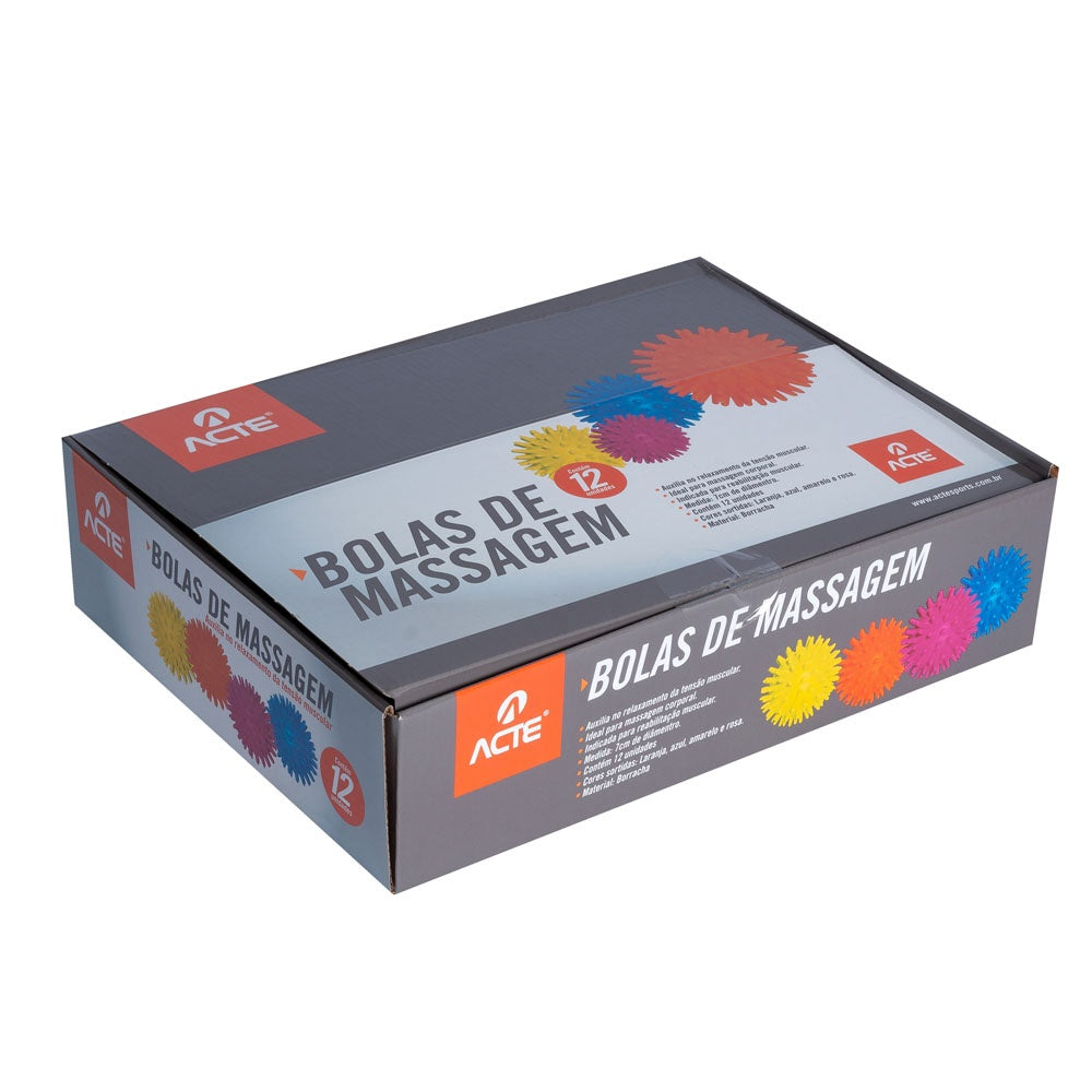 Kit Bola Fisioterapia 7 cm PVC Superfície Massageadora T62