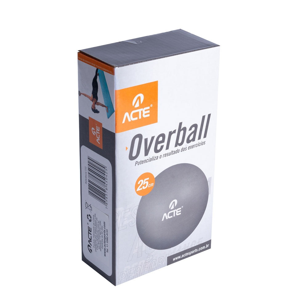 Overball 25 cm PVC Pilates Fisioterapia T72 Cinza Acte