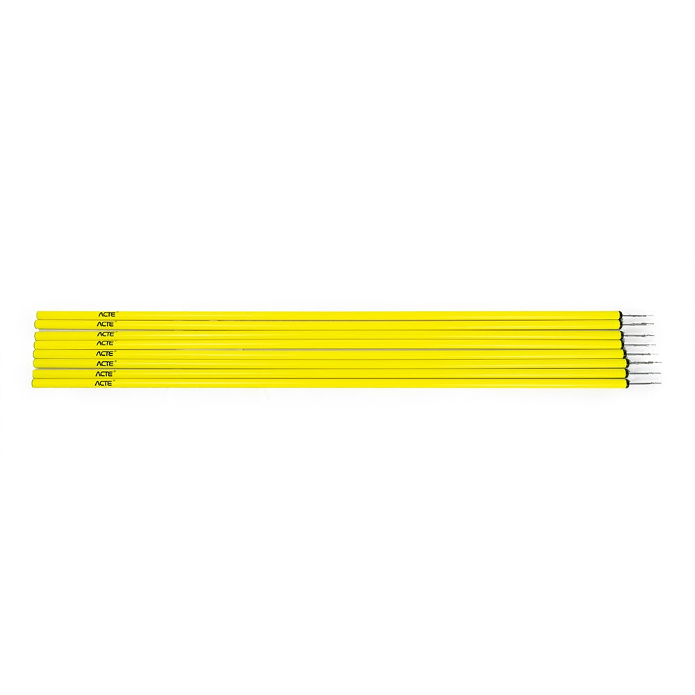 Estacas Treinamento Agilidade Aço 1,62m T77, Amarelo - Acte
