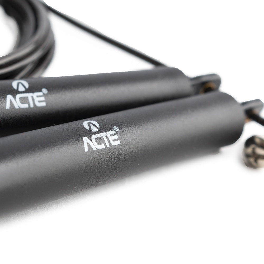 Corda de Pular 3m Preta T79 Acte Sports com Rolamento de Regulagem