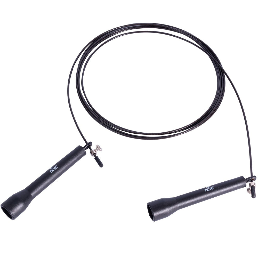 Corda de Pular 3m Preta T79 Acte Sports com Rolamento de Regulagem