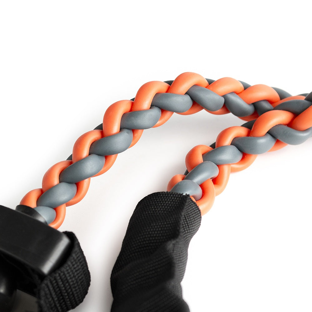 Extensor Power Trançado, Nivel Forte, 1,40m de Com, Cinza e Laranja, T86, Acte Sports