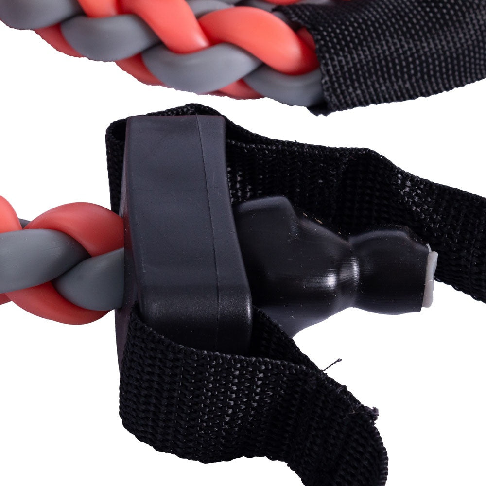 Extensor Power Trançado, Nivel Forte, 1,40m de Com, Cinza e Laranja, T86, Acte Sports