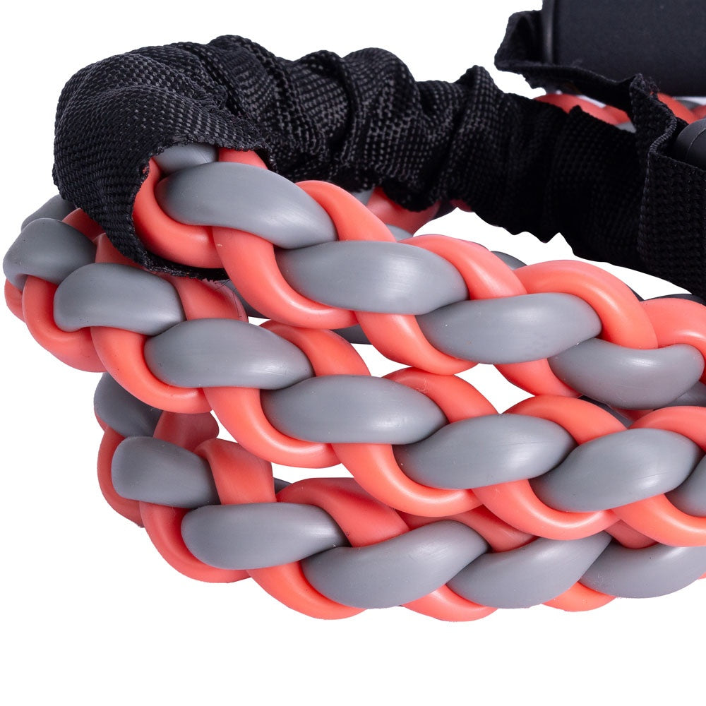 Extensor Power Trançado, Nivel Forte, 1,40m de Com, Cinza e Laranja, T86, Acte Sports