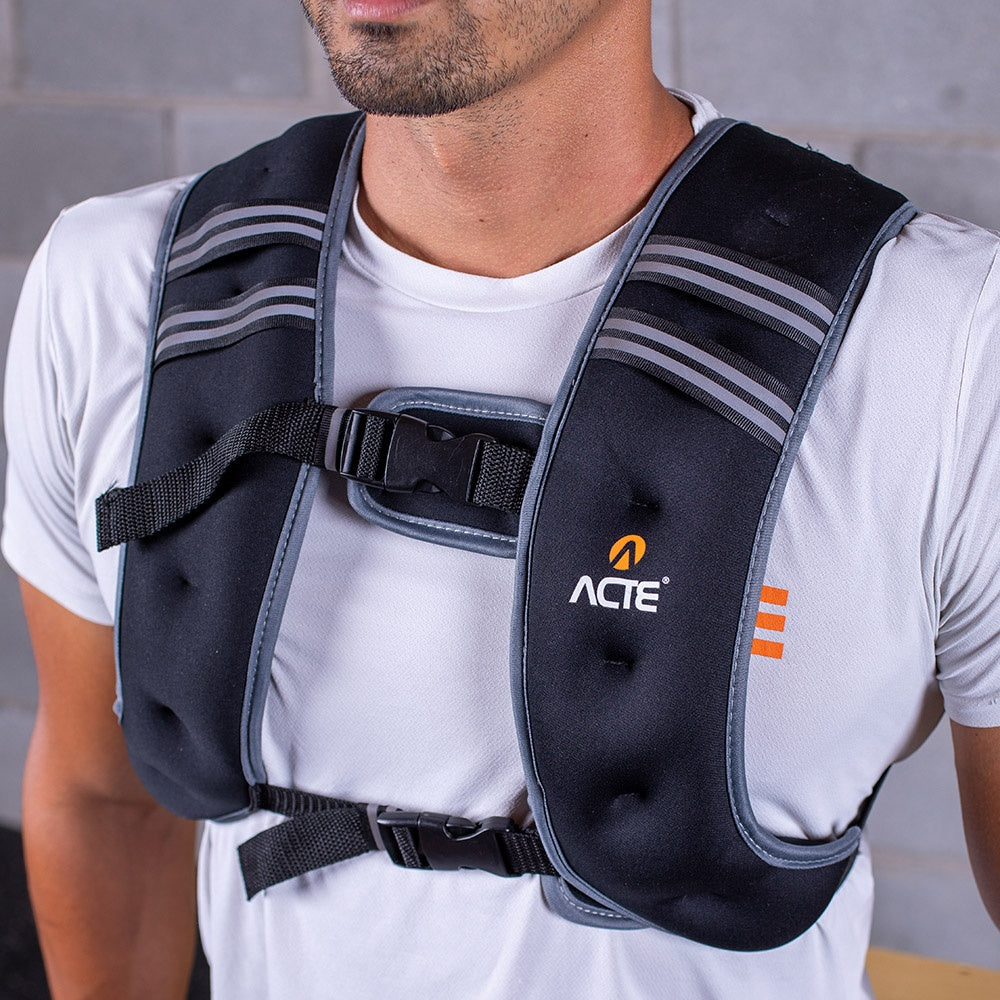 Colete Peso Neoprene 10kg T89, Musculação, Preto - Acte