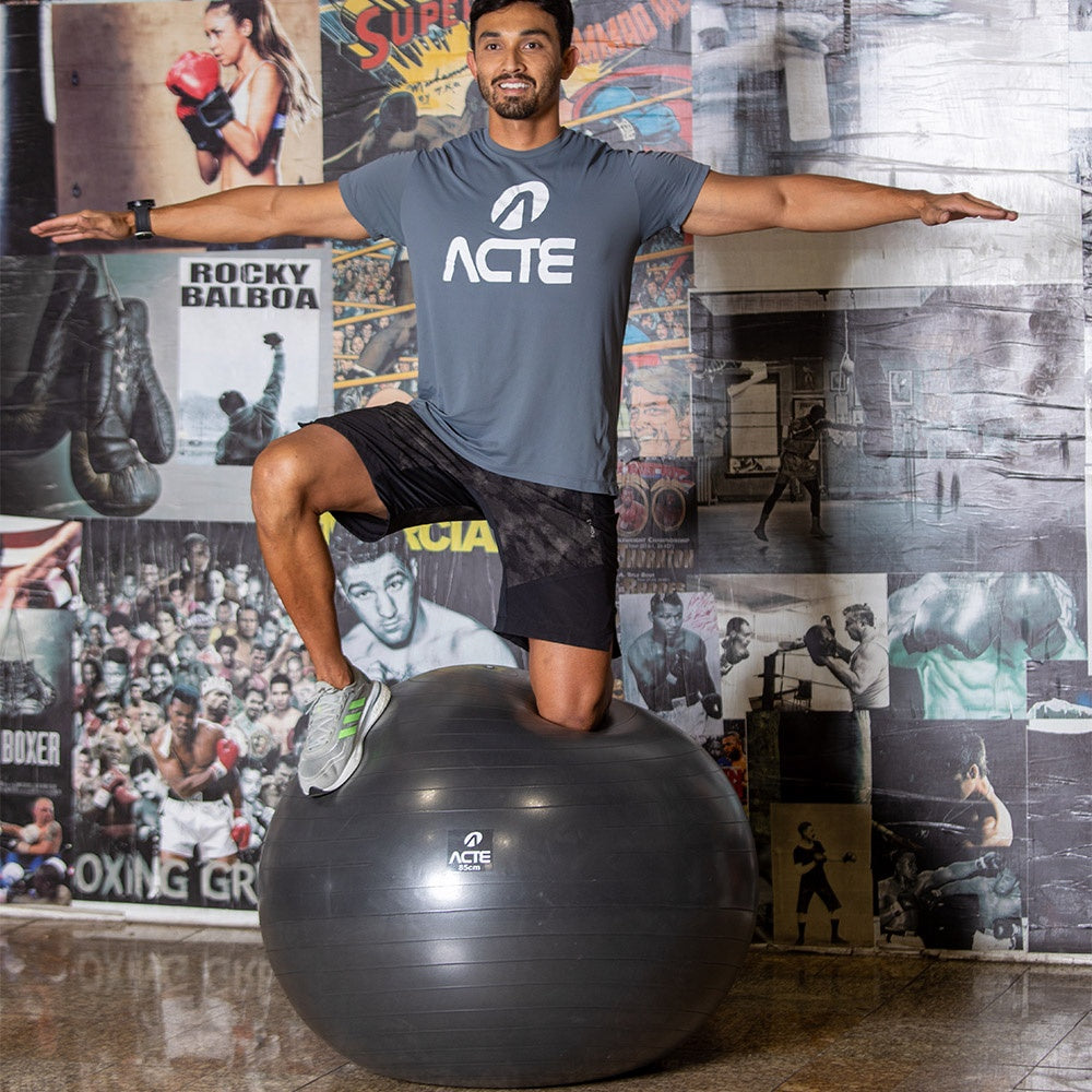 Bola Pilates 85 cm PVC Anti-Estouro T9-85 Preto Acte