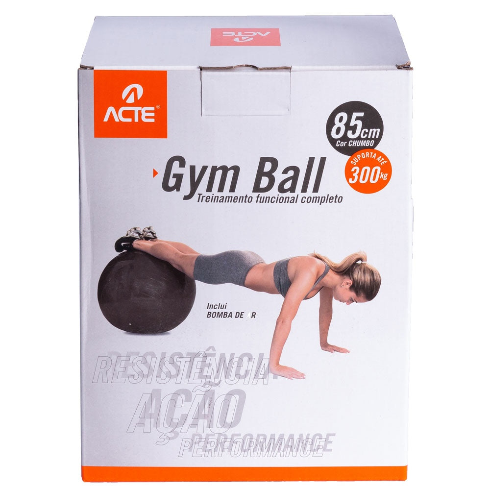 Bola Pilates 85 cm PVC Anti-Estouro T9-85 Preto Acte