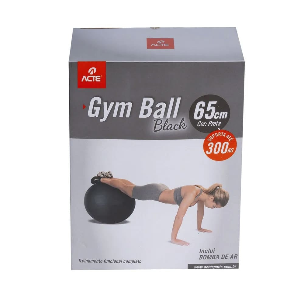 Bola de Pilates 65 cm T9 ACTE Cor:Preto