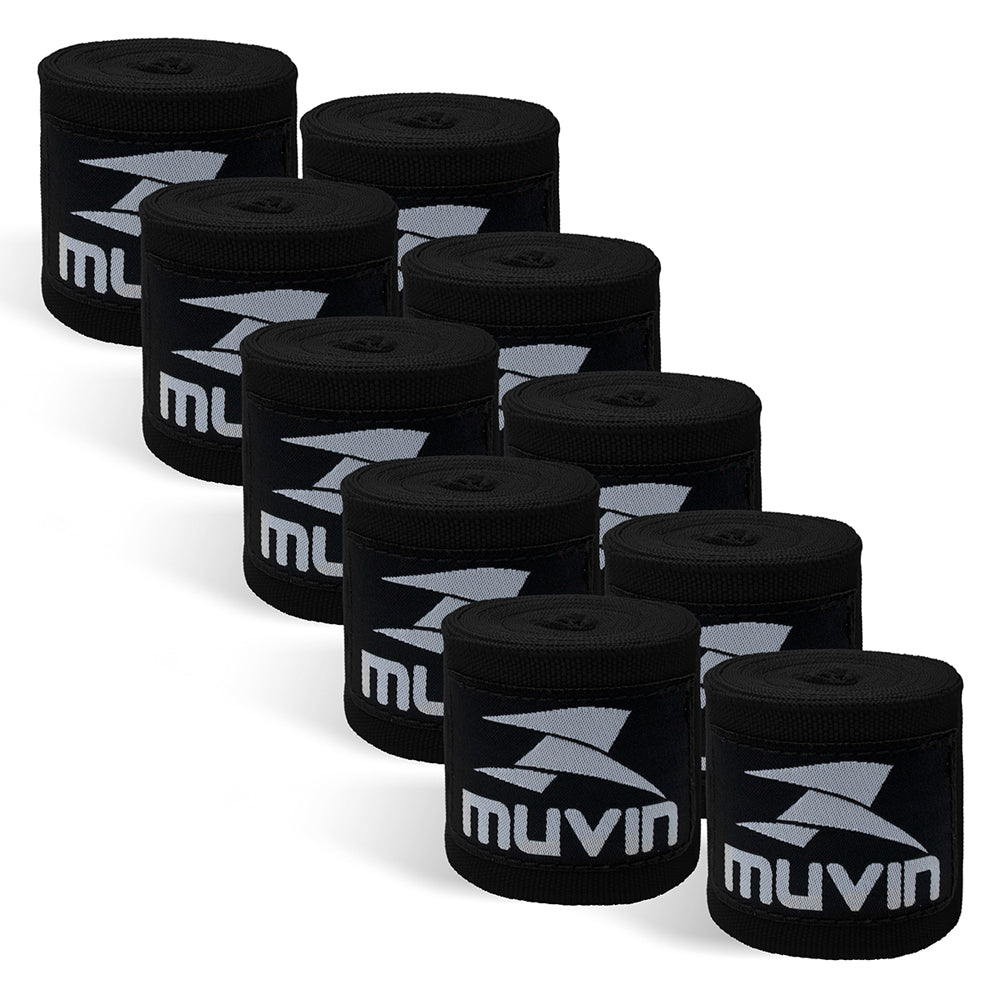 Kit Bandagem Elástica 3m Muvin c/ 5 Pares - Boxe Muay Thai