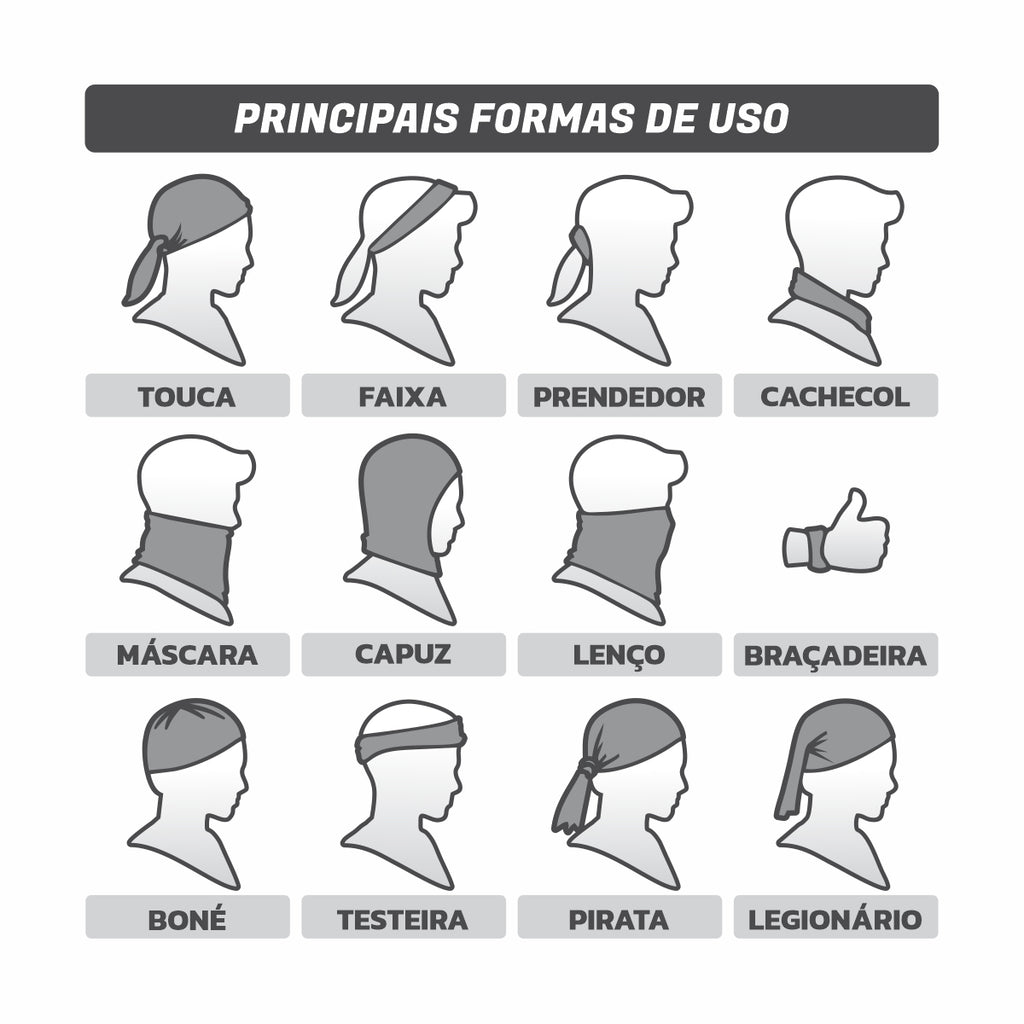 Bandana Faixa Tube Band Esportiva E03 FPS UV50+