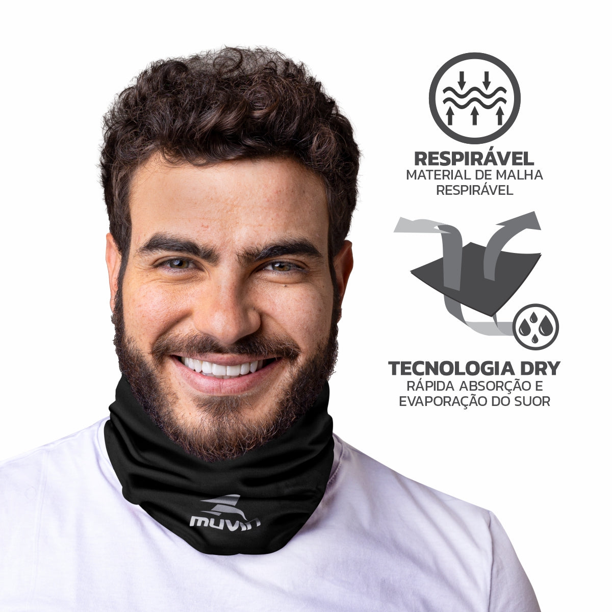 Bandana Faixa Tube Band Esportiva Solid FPS UV50+