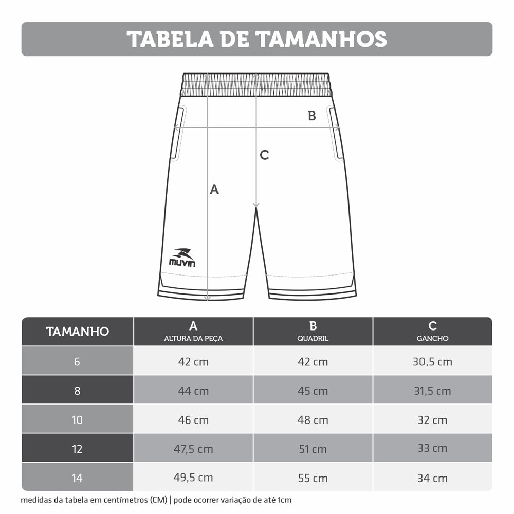 Bermuda Basquete Infantil BSK-200