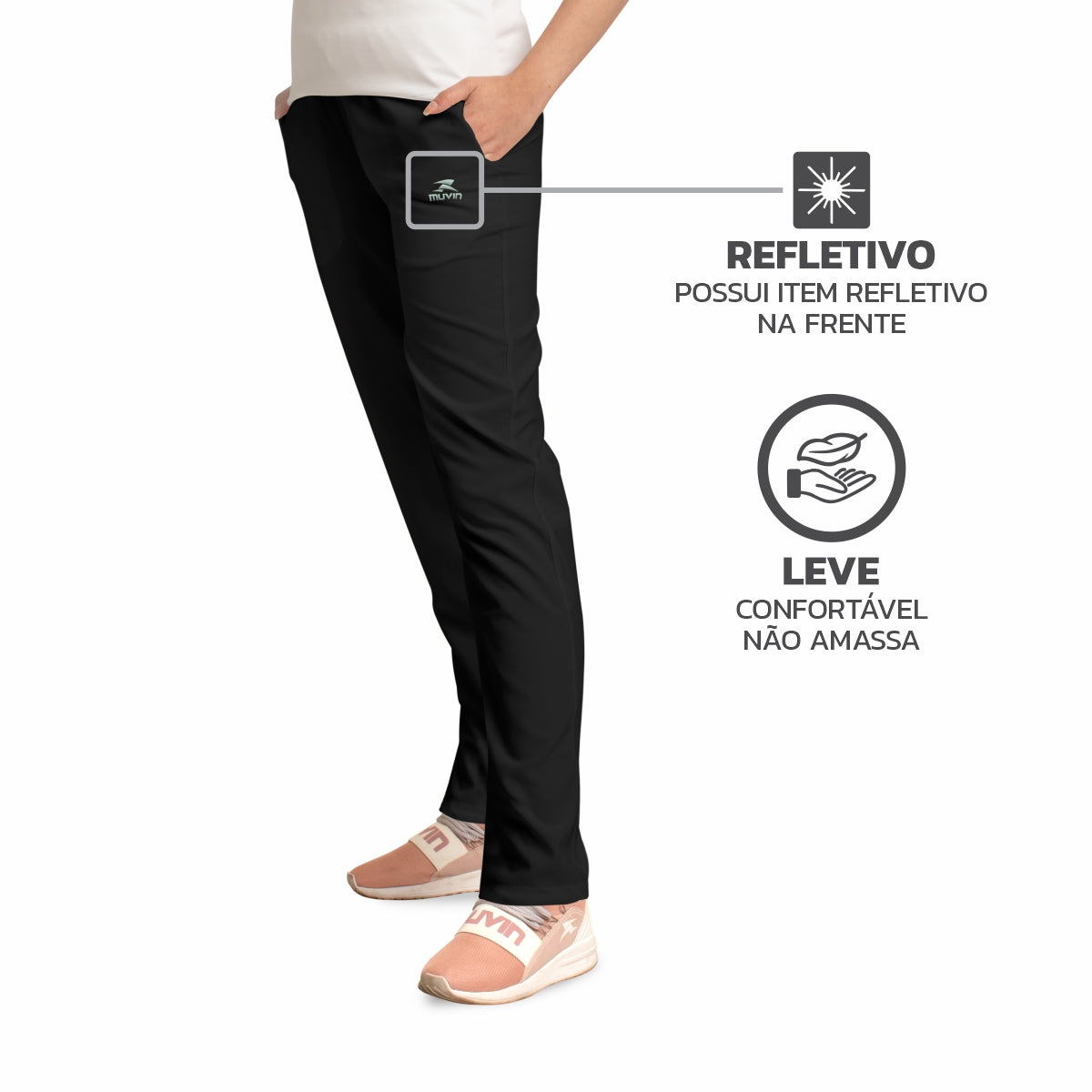 Calça Esportiva de Tactel CT-100 - Feminino