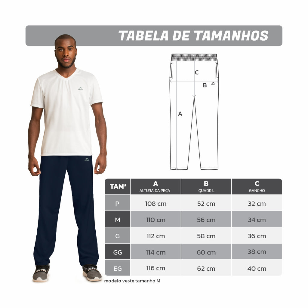 Calça Esportiva de Tactel CT-100 - Masculino