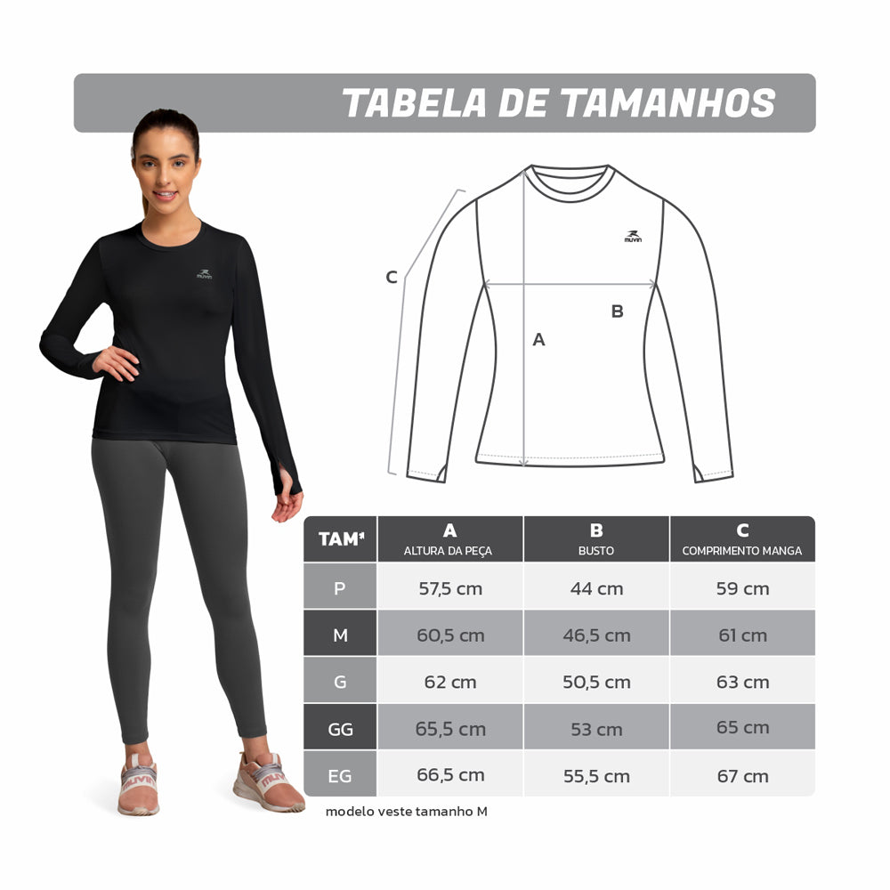 Camisa Manga Longa Dry Workout LS/HC FPS50 - Feminino