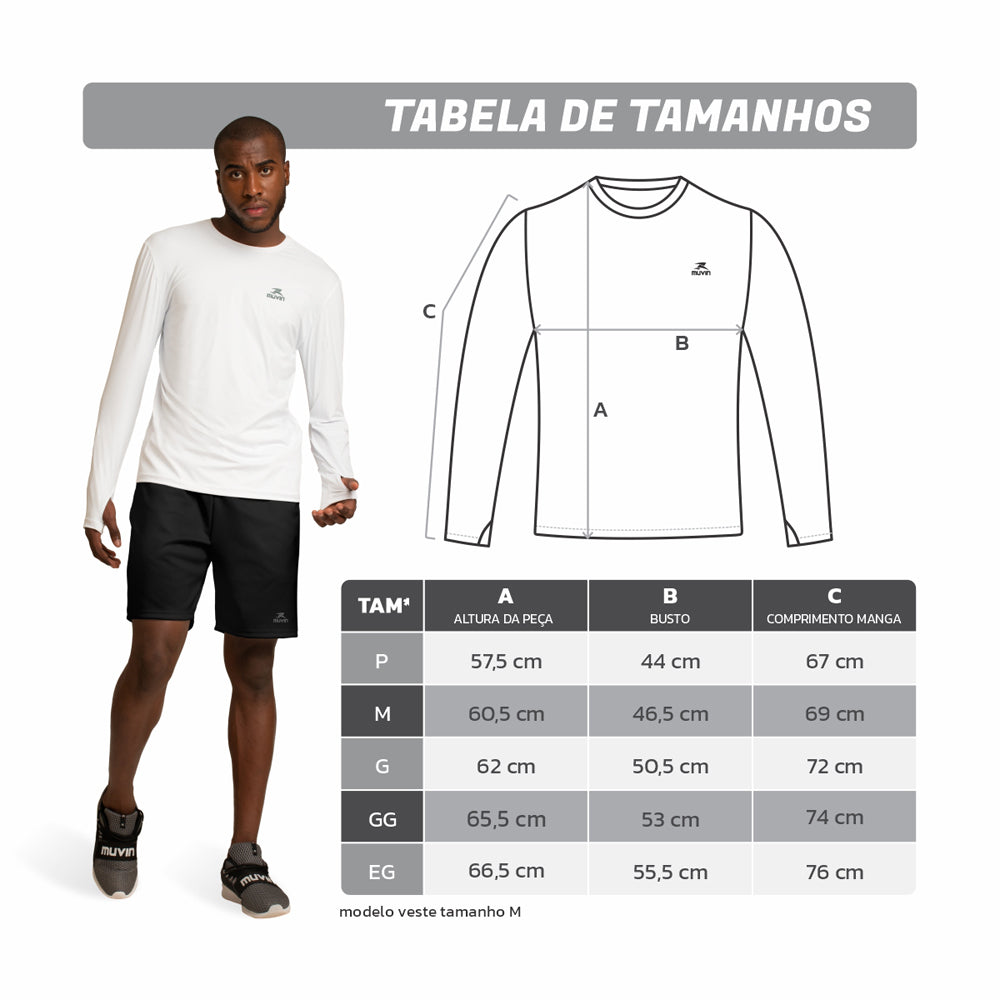 Camisa Manga Longa Dry Workout LS/HC FPS50 - Masculino