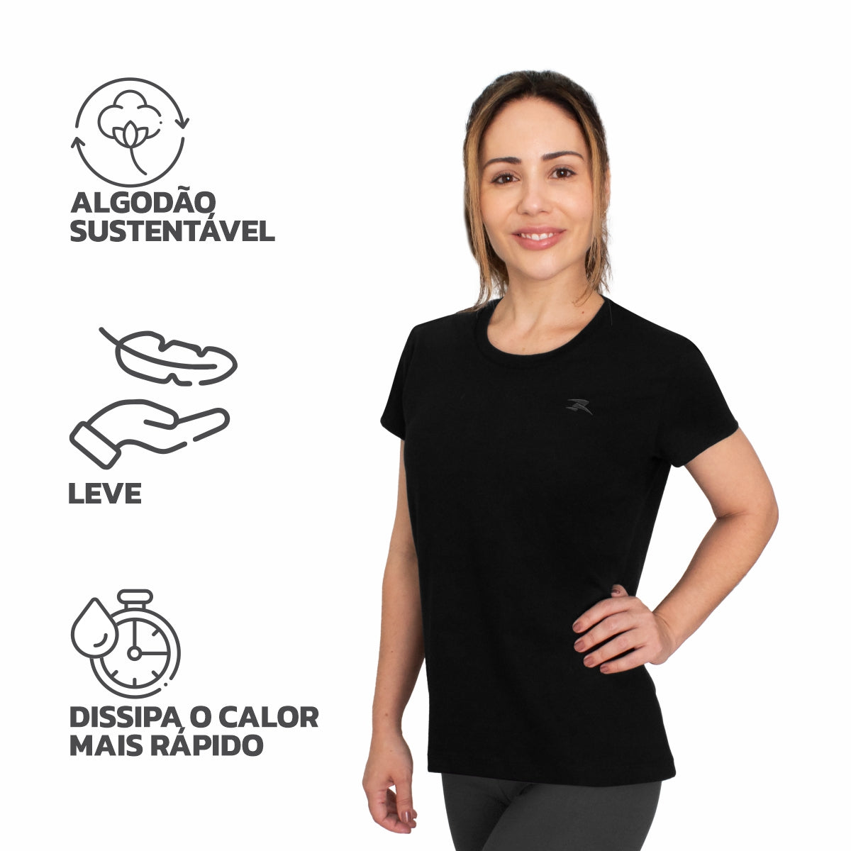 Camiseta Algodão Basic - Feminino - SS