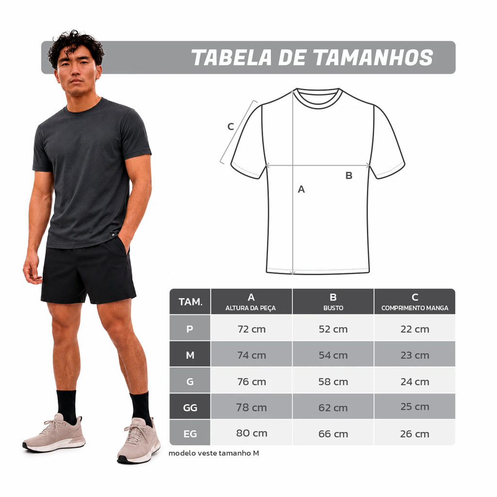 Camiseta Algodão Solid Manga Curta Muvin - Masculino