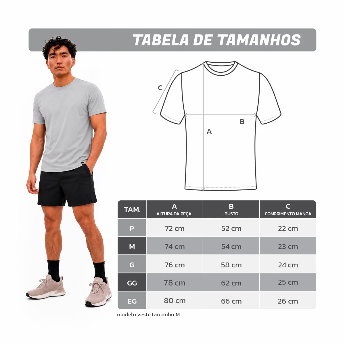 Camiseta Algodão Solid Manga Curta Muvin - Masculino