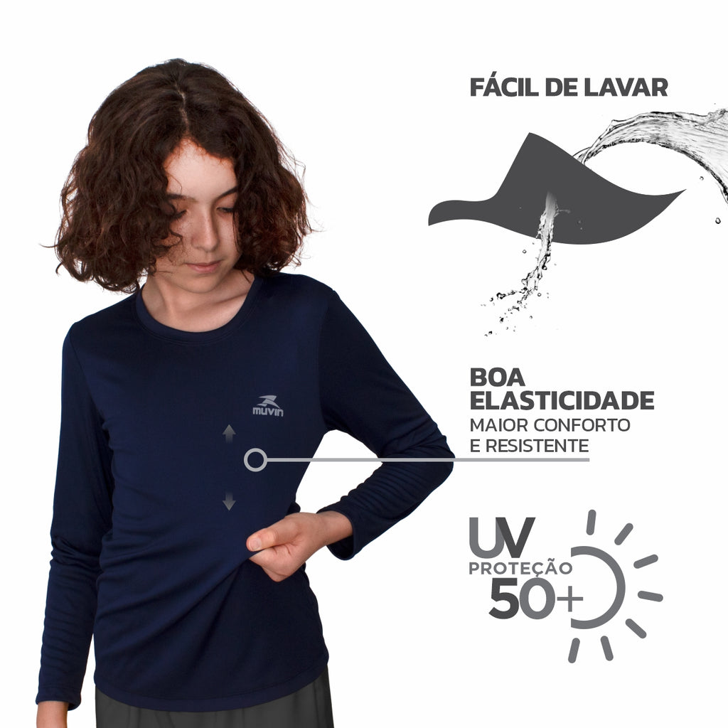 Camisa Manga Longa Dry Basic LS FPS50 - Infantil