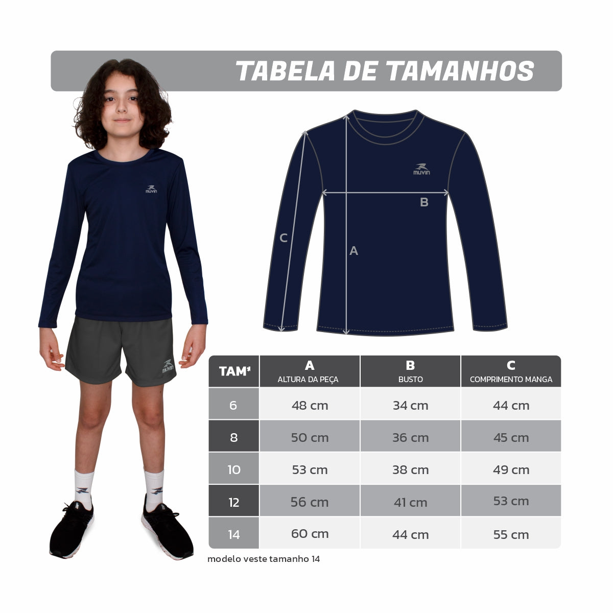 Camisa Manga Longa Dry Basic LS FPS50 - Infantil