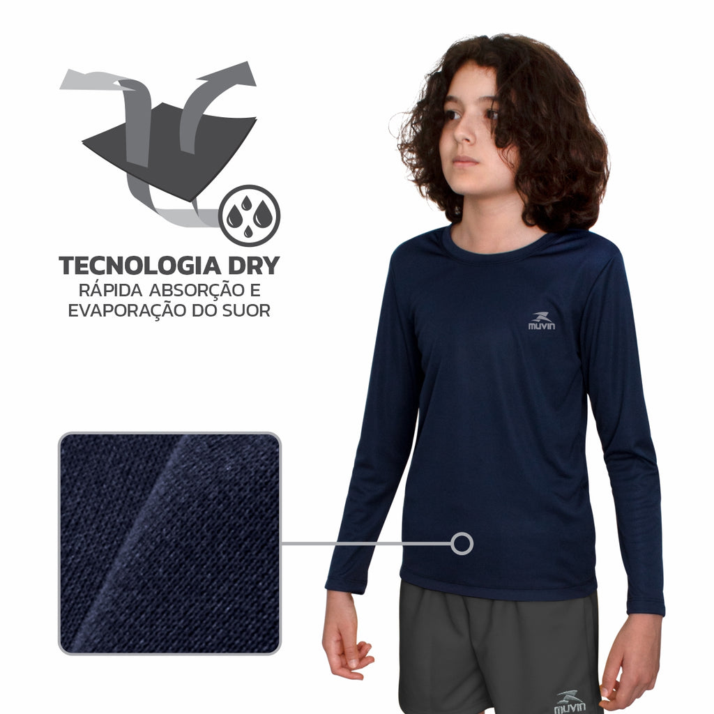 Camisa Manga Longa Dry Basic LS FPS50 - Infantil