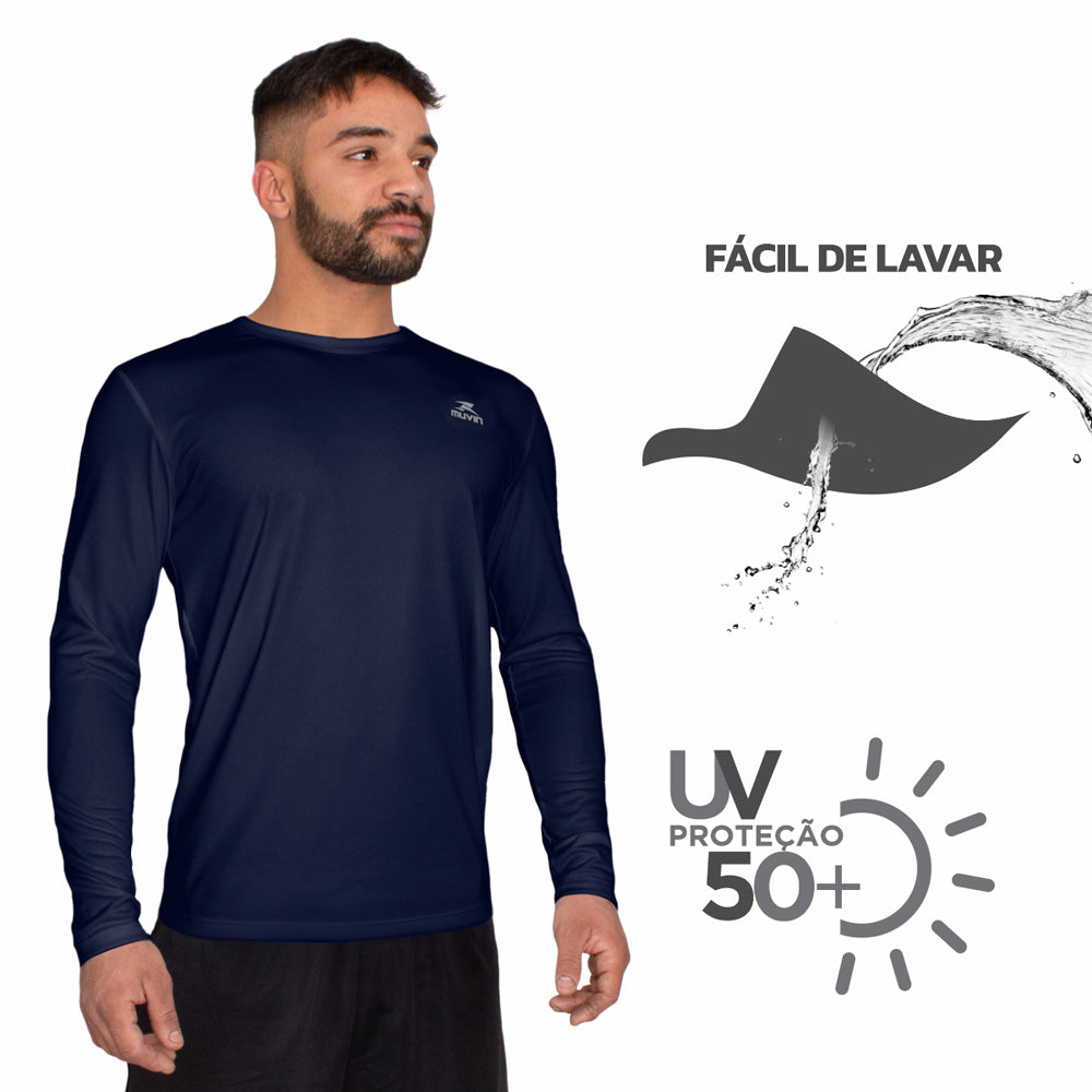 Camisa Manga Longa Dry Basic LS FPS50 - Masculino - Kit com 3
