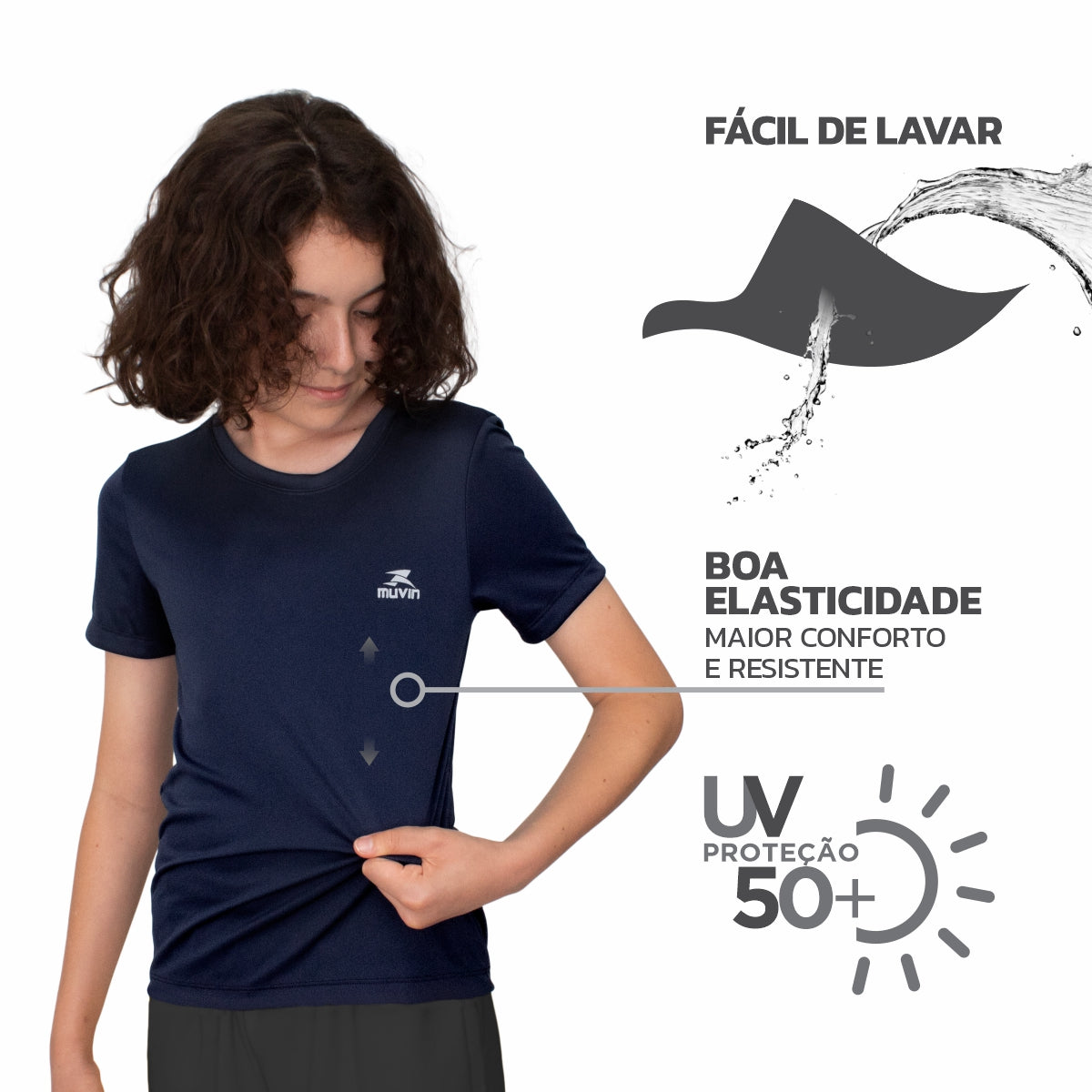 Camiseta Dry Basic SS FPS50 - Infantil