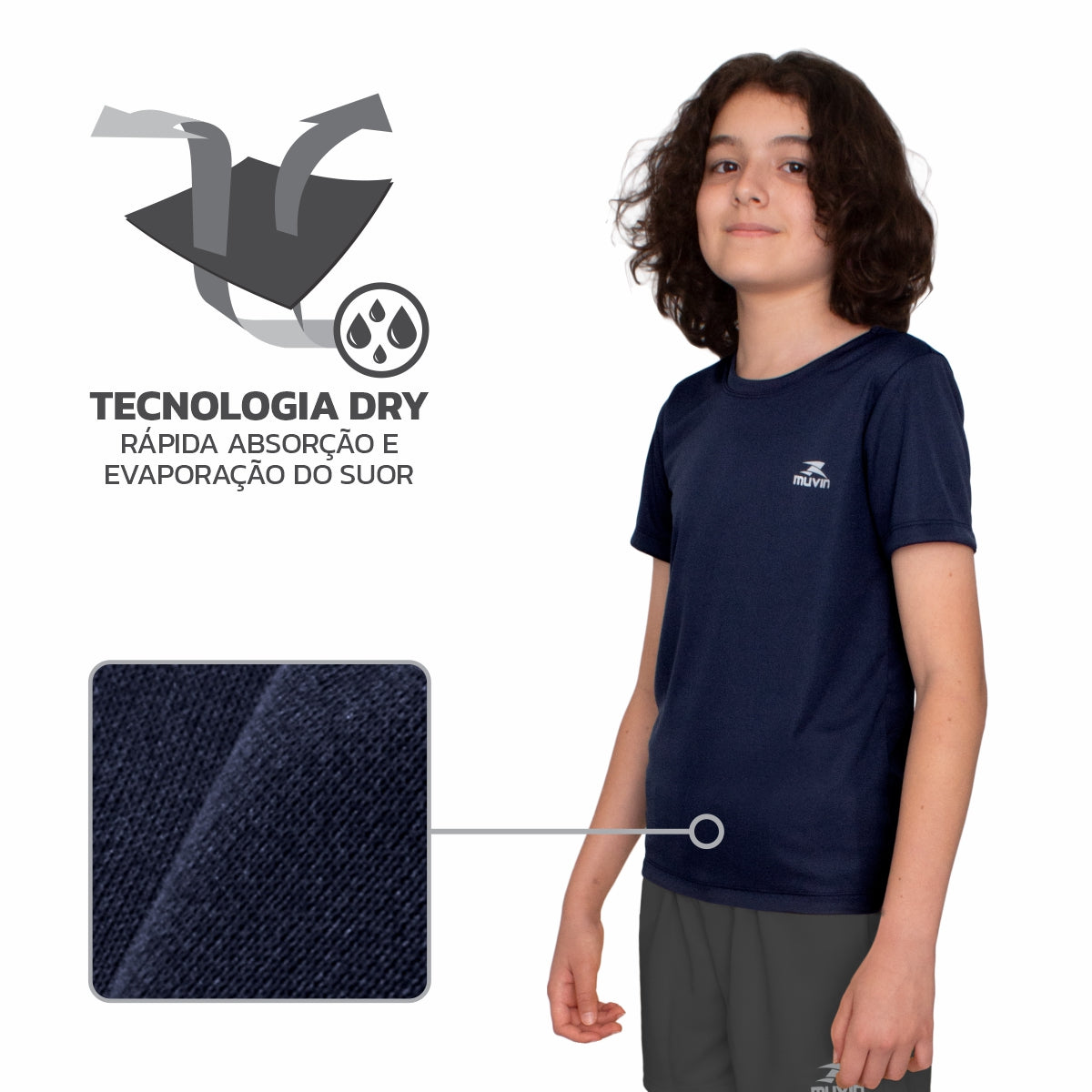 Camiseta Dry Basic SS FPS50 - Infantil