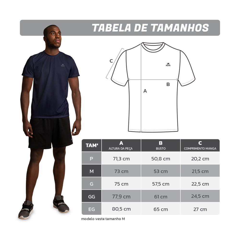 Camiseta Dry Basic SS FPS50 - Masculino - Kit com 3