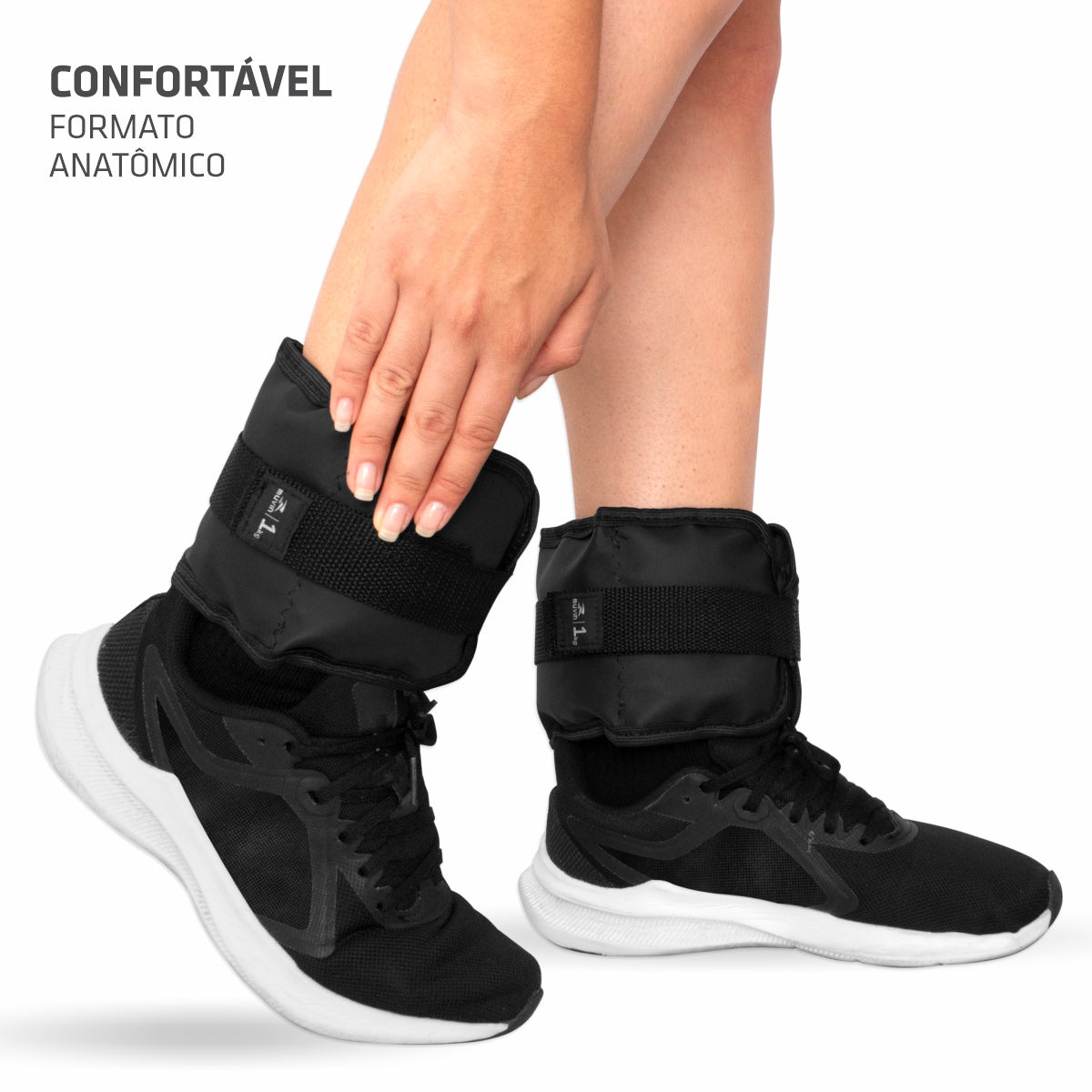 Kit Caneleira de Peso 1kg + Corda de Pular + Kit Mini Band 3 Tensões