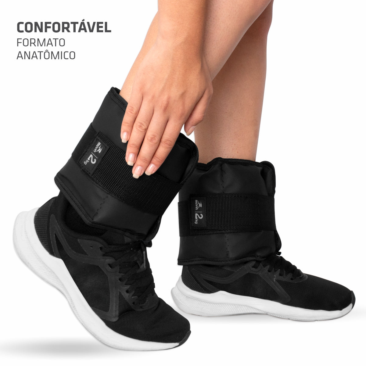 Kit Caneleira de Peso 2kg + Corda de Pular + Kit Mini Band 3 Tensões