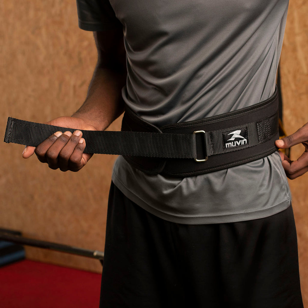 Kit Cinturão de Musculação + Munhequeira Elástica Longa para LPO
